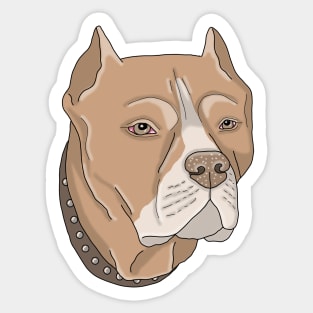 Red nose Pitbull Sticker